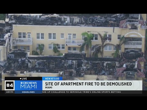 Apartment complex to be demolished following massive fire