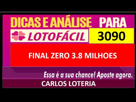 lotofacil 3090 final zero 3.8 milhoes dicas e analise