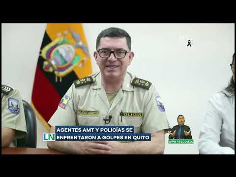 Agentes AMT y policía se enfrentaron a golpes en Quito