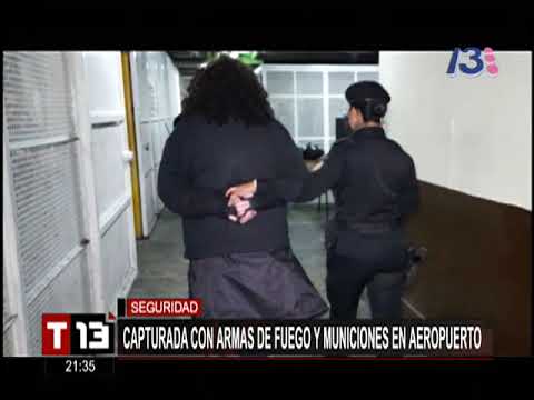 Capturaron a mujer con armas de fuego y municiones en aeropuerto La Aurora