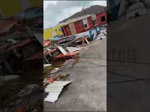 Aftermath of Hurricane Beryl at Union Island in St. Vincent and the Grenadines
