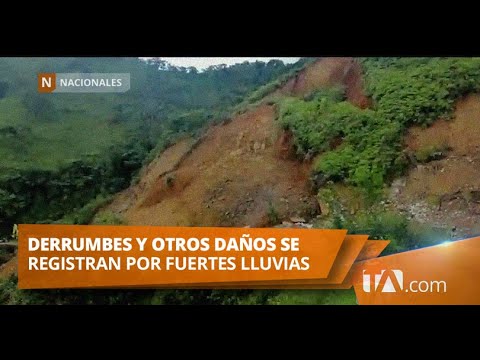 Derrumbes y otros daños se registran por las fuertes lluvias -Teleamazonas