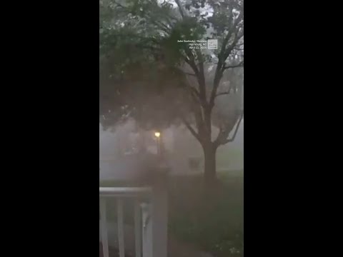 Tree Ripped Apart As Powerful Storm Hits North Carolina