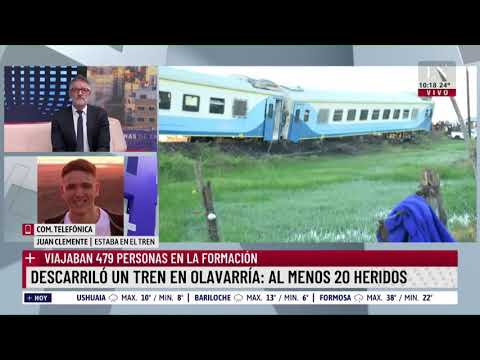 Descarriló un tren en Olavarría con más de 400 pasajeros