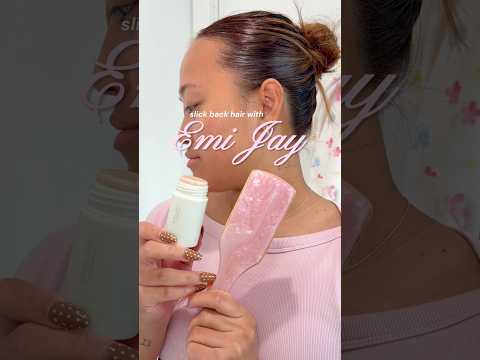 slick back hair look with #EmiJay 🎀💖🪽 #hairstyles #hairwashday