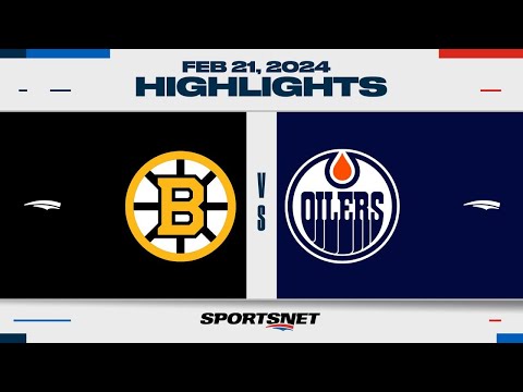 NHL Highlights | Bruins vs. Oilers - February 21, 2024