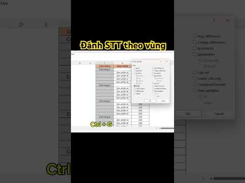 Mẹo đánh STT theo từng vùng trong Excel #excel #exceltips #hocexcelonline