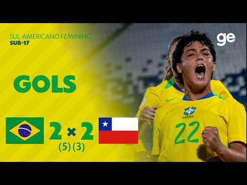 BRASIL 2 (5) X (3) 2 CHILE | GOLS | SEMIFINAL | SUL-AMERICANO FEMININO SUB-17 | sportv