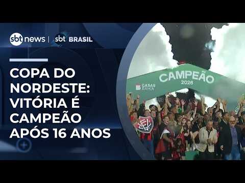 Copa do Nordeste: Vitória vence Fortaleza e conquista o título após jejum de 16 anos | #SBTBrasil