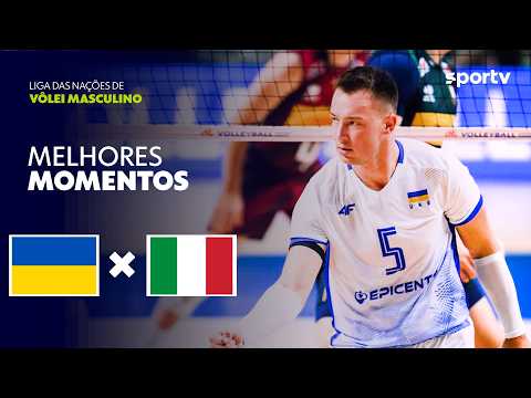 UCRÂNIA 3 X 0 ITÁLIA | MELHORES MOMENTOS | LIGA DAS NAÇÕES DE VÔLEI MASCULINO 2026 | sportv