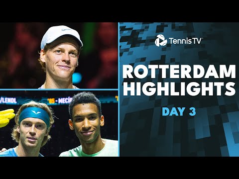 Sinner Returns To Action; Rublev, Rune, Dimitrov & More Feature | Rotterdam 2024 Day 3 Highlights