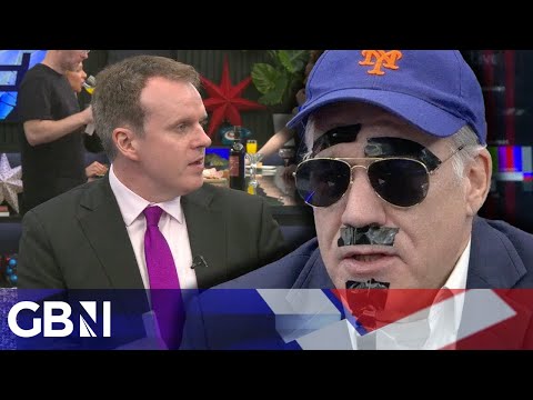Andrew Doyle runs into an old friend in the GB News studio - 'NOT MUCH OF A DISGUISE?!'