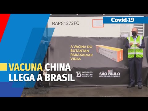Primer lote de la vacuna china contra la covid-19 llega a Sao Paulo