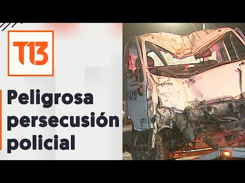 Peligrosa persecución policial: Camión que huía de carabineros arrasó con paradero en San Bernardo