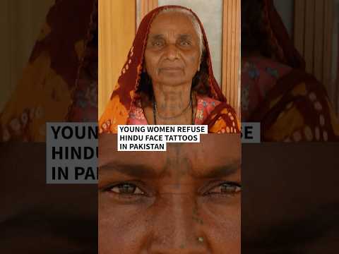 Young women refuse traditional Hindu face tattoos in Pakistan