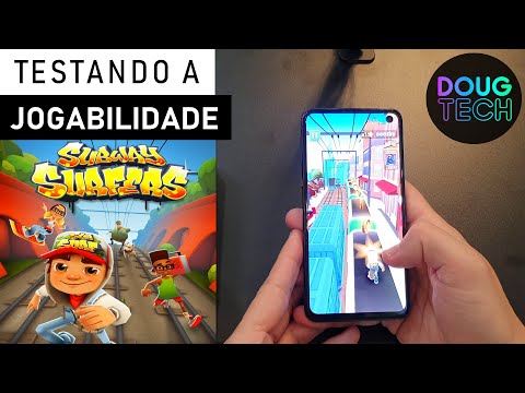 Jogando o Subway Surfers no Samsung Galaxy S10e