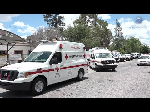Entregan 8 nuevas ambulancias a la Cruz Roja de SLP.