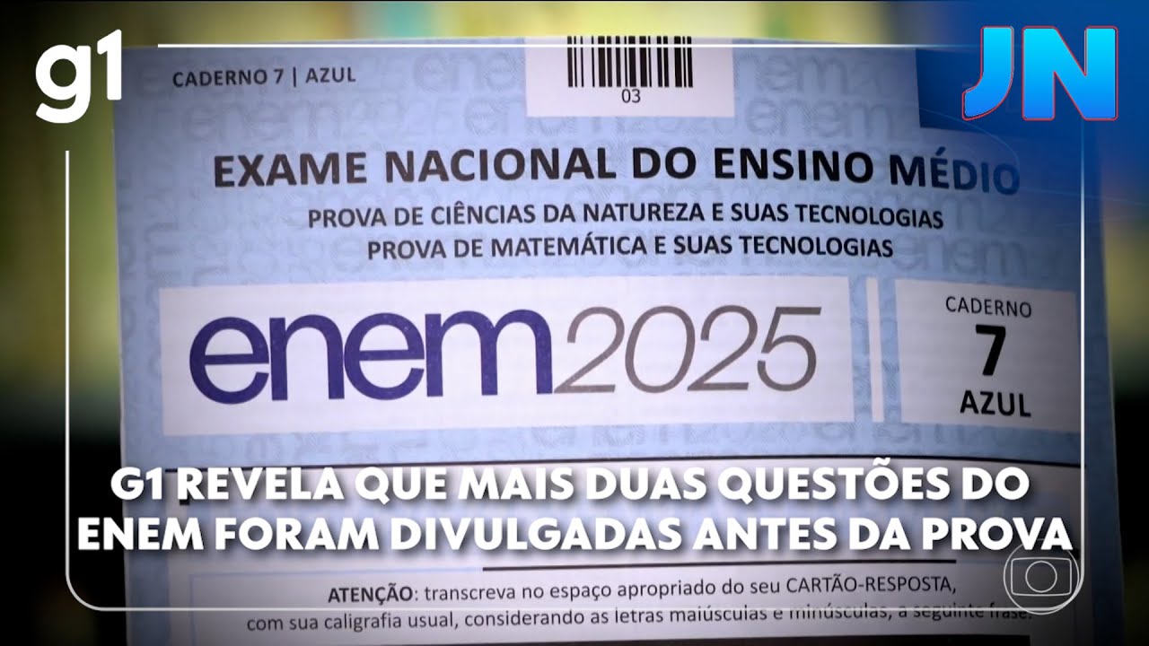 JN Estudante que divulgou questões do Enem publicou outras duas respostas corretas em março de 2025 TV Online JN Estudante que divulgou questões do Enem publicou outras duas respostas corretas em março de 2025