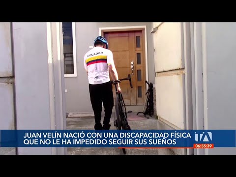 Juan Velín rumbo al primer Mundial de Ciclismo para personas con discapacidad