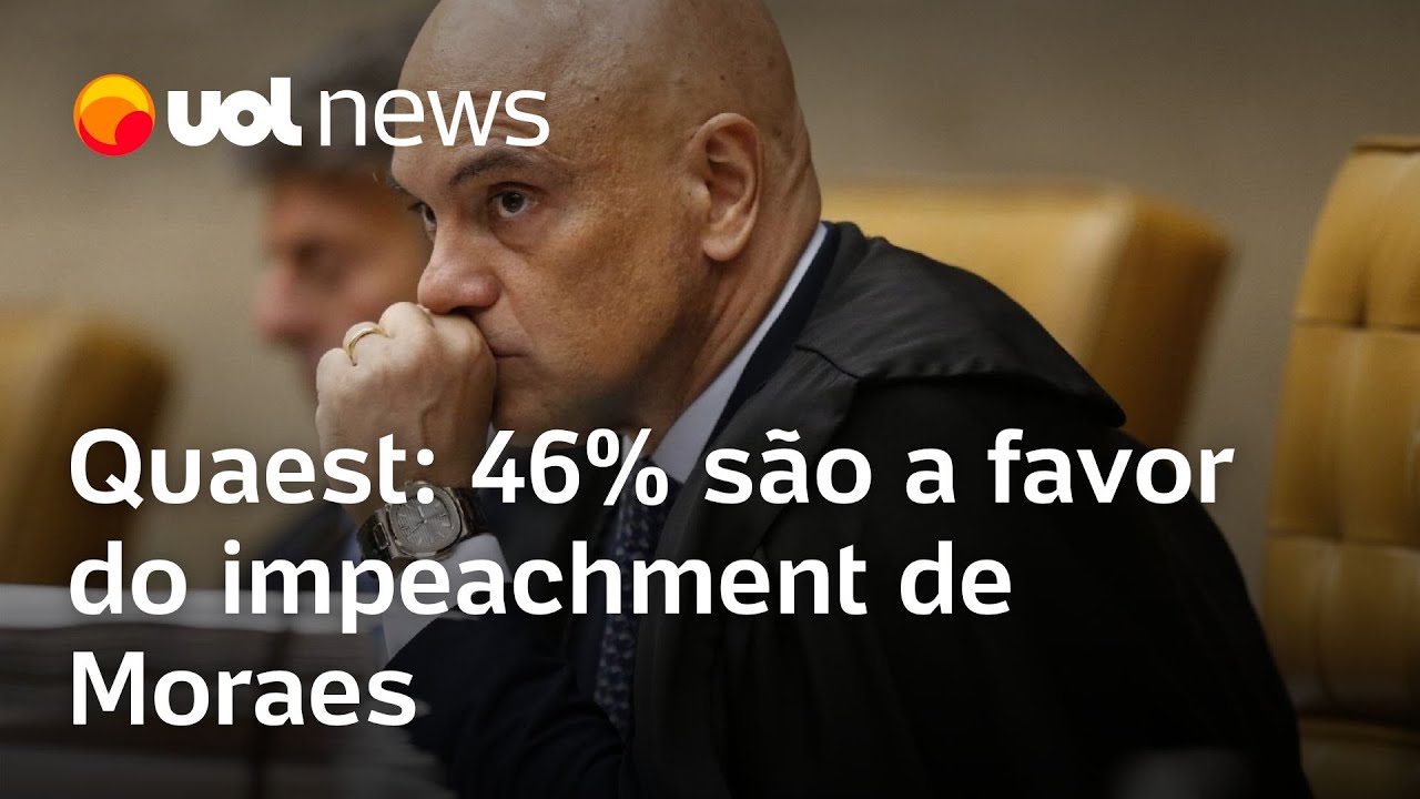 Impeachment de Moraes 46 são a favor de que ministro do STF deixe o cargo diz pesquisa Quaest
