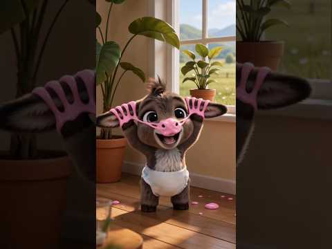 Adorable Baby Donkey's Ice Cream Disaster: A 3D Animated Comedy Short