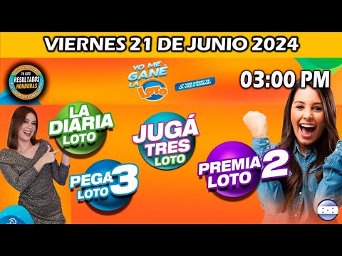 Sorteo 03 PM Loto Honduras, La Diaria, Pega 3, Premia 2, VIERNES 21 de junio 2024 |