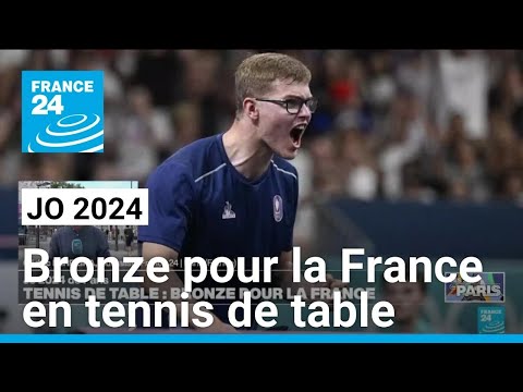 JO 2024 : explosion de joie pour la France, qui gagne la médaille de bronze en tennis de table