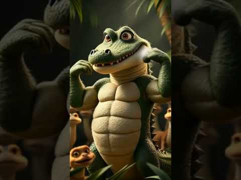 crocodile workout 💪 #aishorts #cute #funny #viralvideo  ai shorts