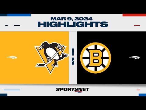 NHL Highlights | Penguins vs. Bruins - March 9, 2024