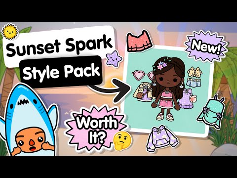 Sunset Spark Style Pack Review!? ☀️ | Toca Boca World (OUT NOW!) Toca Boca