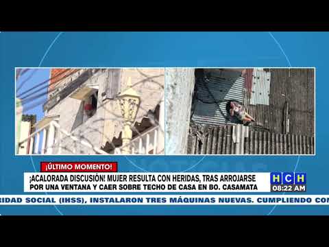 Mujer vuela por la ventana de su cuarto, y cae sobre el techo del vecino en Casamata