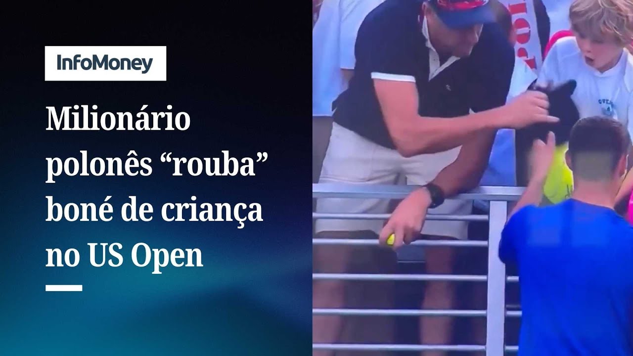Milionário polonês “rouba” boné de criança no US Open, mas tenista resolve o caso