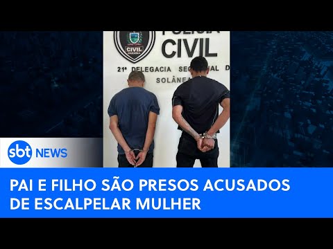 Pai e filho são presos acusados de escalpelar uma jovem na Paraíba | #SBTNewsnaTV (16/01/24)