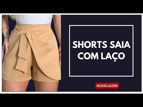 Shorts saia com laço - modelagem