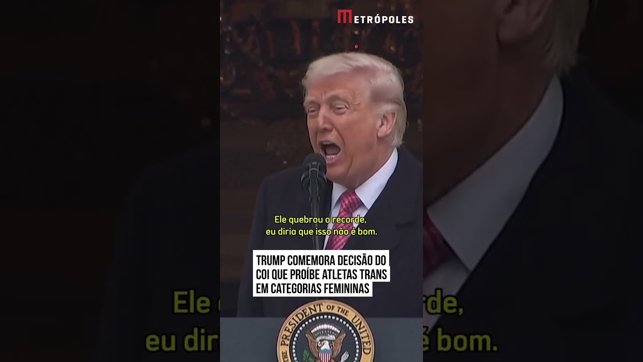 Trump comemora decisão do COI que proíbe atletas trans em categorias femininas TV Online Trump comemora decisão do COI que proíbe atletas trans em categorias femininas