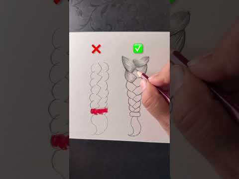Easy way to draw braids