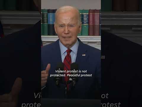 Biden condemns campus protests across the country #Shorts