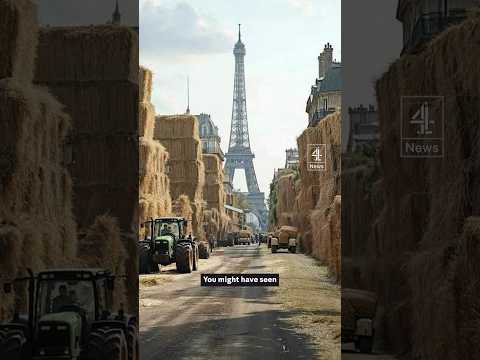Have farmers built walls of hay in Paris?