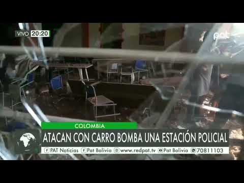 Estación de policía en Colombia fue atacada por carro bomba