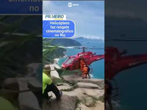 Helicóptero faz resgate cinematográfico no Rio de Janeiro