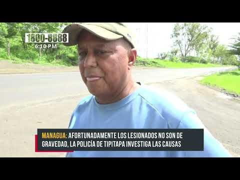 Choque entre motocicleta y camioneta deja 6 lesionados en Tipitapa - Nicaragua