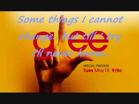 Glee- Defying gravity lyrics.