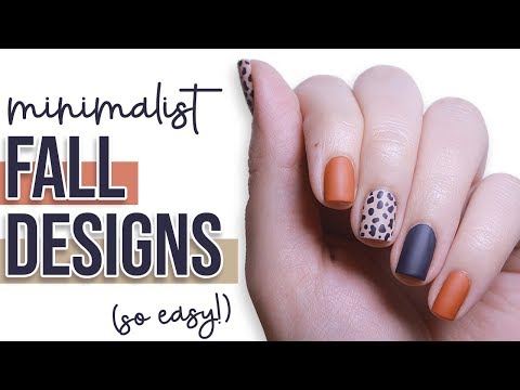 3 Minimalist Nail Art Designs For FALL! 🍂