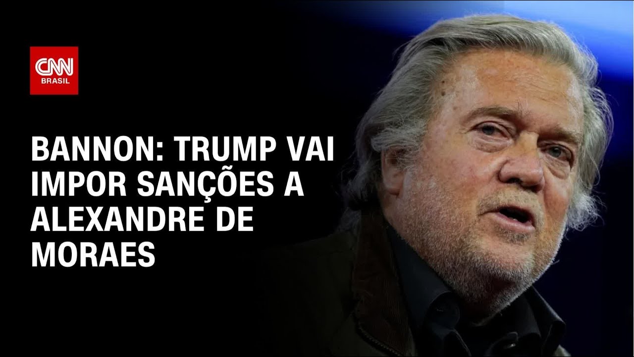Bannon diz que Trump está “aborrecido” e deve impor sanções a Moraes | LIVE CNN