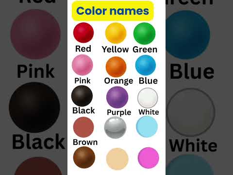 Color names in English| #colors #english #englishforbeginners #shorts
