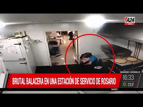 14 balazos a una estación de servicio en Rosario: hirieron a dos mujeres y a una nena de 3 años