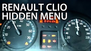 kapok sne Forgænger Renault Clio II hidden test menu Thalia Dacia Logan (gauges service mode) -  YouTube