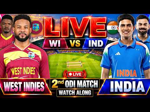 🔴LIVE: India vs West Indies 2nd ODI Cricket Match Score | IND vs WI 2nd ODI Live Last 5 Overs