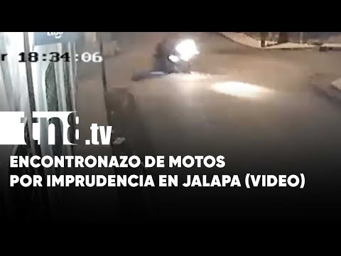 Chavalo de 16 años, imprudente y en moto, choca en Jalapa (VIDEO) - Nicaragua