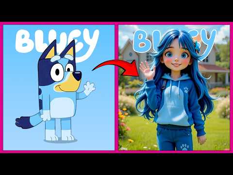 Bluey Characters in HUMAN FORM